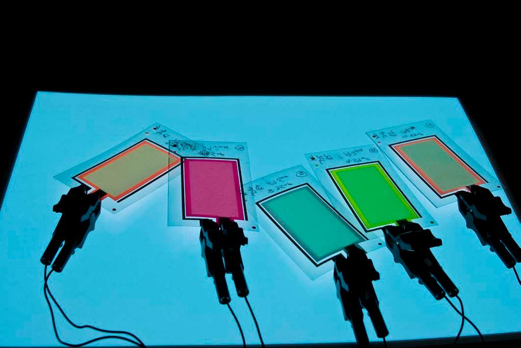 Electroluminescent Inks can be screen printed onto plastic sheets to form illuminated panels.