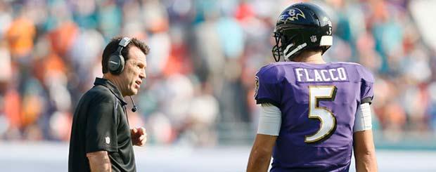 864) Ravens overcame headset EMI issues in Miami The Ravens were unable to communicate to quarterback Joe Flacco s helmet Sunday.