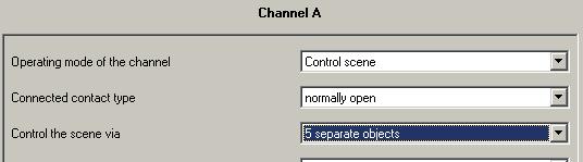 Commissioning Operating Mode: Control Scene 3.2.6 Operating mode: Control scene 3.2.6.1 Parameters for control via 5 separate objects The control scene operating mode is described in the following.