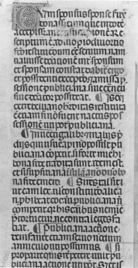 Malibu, J. Paul Getty Museum, Ms. 13 (recto); 85.MS.213. figure 2 Italian (Bologna). Text Fragment (0.6.2.12-0.6.2.12.7), ca. 1340.