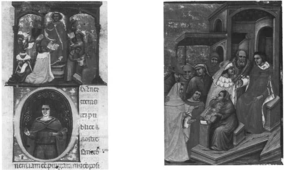 The Illustratore 131 FIGURE 14 The Master of 1346 (Italian [Bologna, act. ca. 1340-50]). The Consignment of Civil Law (u.pr.), ca. 1341. Tempera and gold leaf on vellum, 7.5 x 6.5 cm (2 15 /i6x2v2 in.