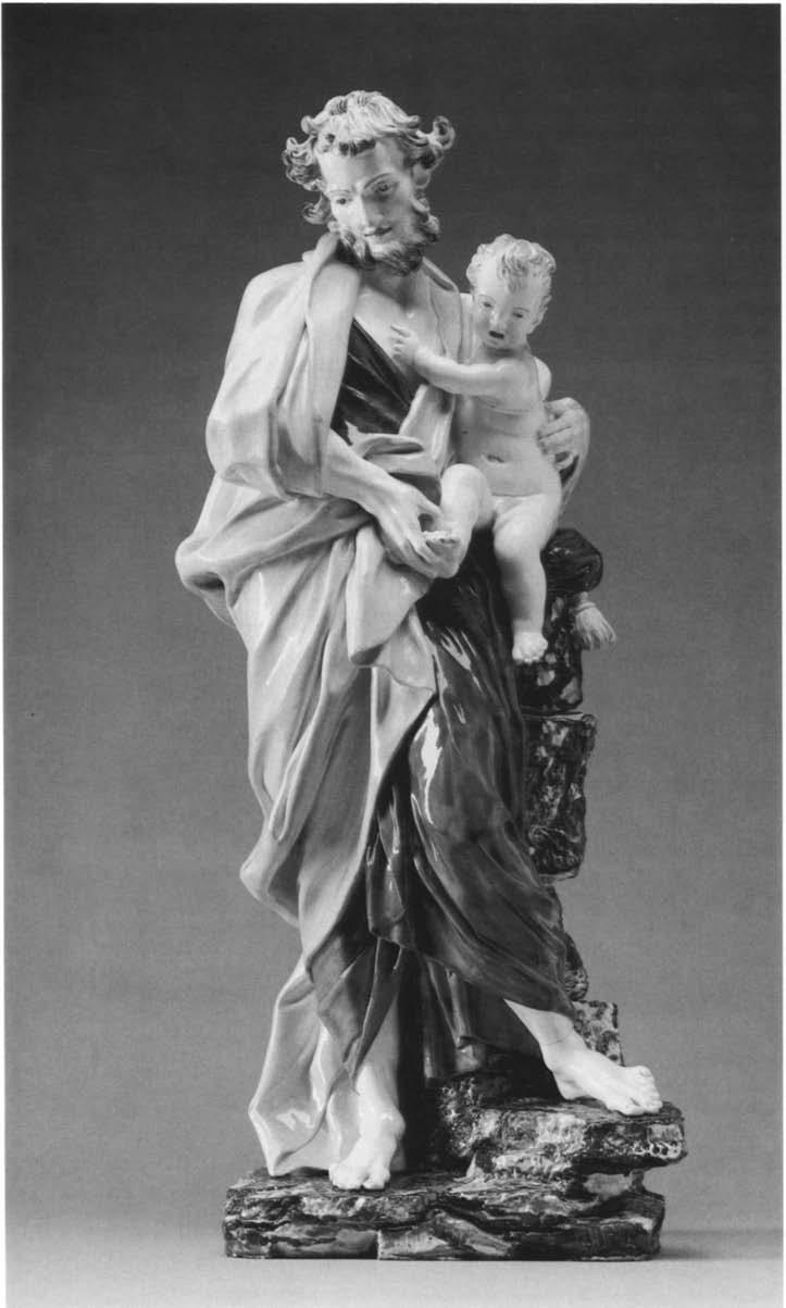 179 Sculpture and Works of Art 78. Saint Joseph and the Infant Jesus Spanish (Madrid), 1760-70 Soft-paste porcelain, H: 53.8 cm (2i 3 /sin.) 9i.SE.