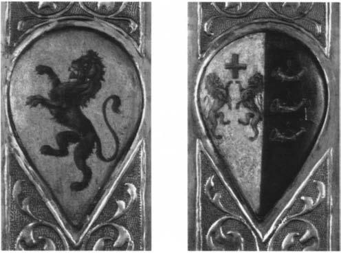 FIGURE 9 The coat of arms of the Gianflgliazzi family on the predella of Cenni di Francesco's polyptych (detail of fig. i).