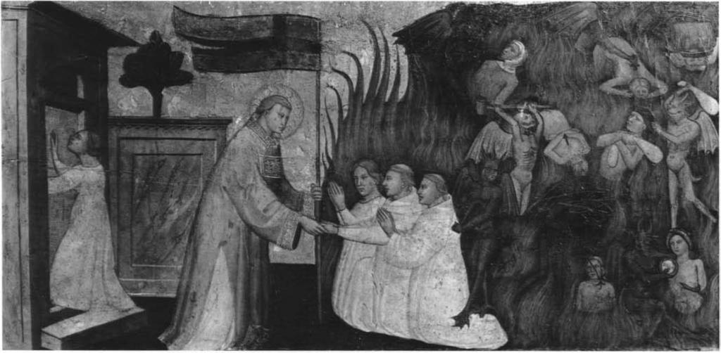 26 Strehlke FIGURE 19 Lorenzo di Niccolô (Italian, documented 1391 1412). Saint Lawrence Liberating Souls from Purgatory, 13905. Predella panel. New York, Brooklyn Museum of Art.