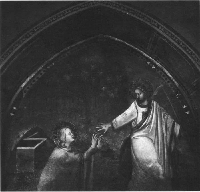 28 Strehlke FIGURE 22 Puccio di Simone (Italian, active 1335-1360). Noli Me Tangere, ca. 1340. Florence, Santa Trinita, Strozzi chapel. Photograph ca.