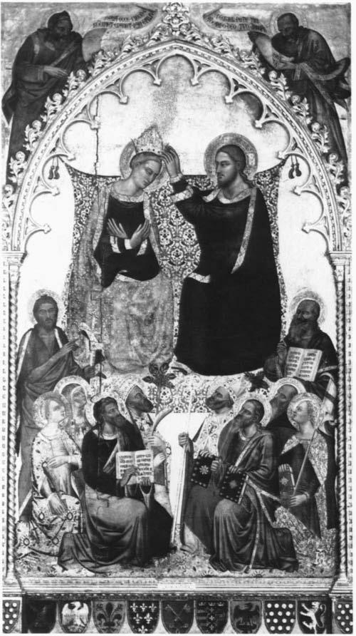 3 o Strehlke FIGURE 23 Jacopo di Cibne (Italian, documented 1365-1400). The Coronation of the Virgin, 1372/73. Panel. Originally in the Florentine Zecca. Florence, Accademia.