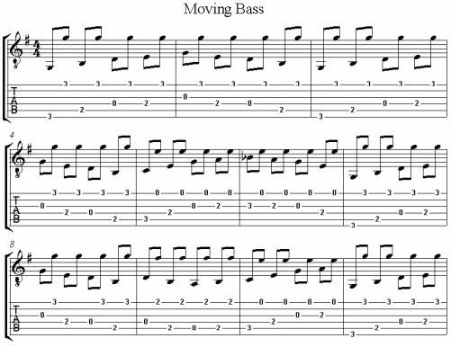 LESSON 5 - Moving Bass Continued Try these other examples of moving basslines