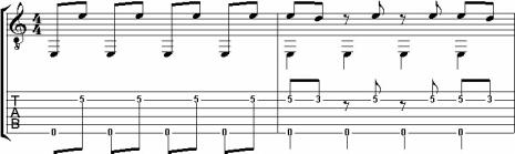 Exercise 4 This exercise starts with open bass and treble couplets, then uses a