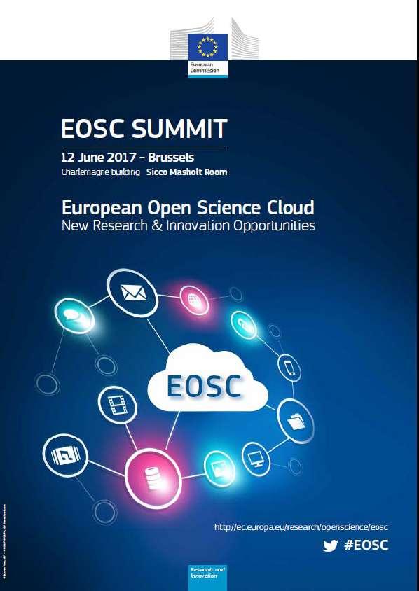 EOSC summit figures o 110 key participants o 80 from all scientific fields o 15 national scientific infrastructures o 13 research funders o 19 officials from