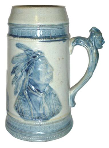 Vase 1903 GRAY & BLUE FLEMISH WARE Manufactured first by Weir Pottery Company