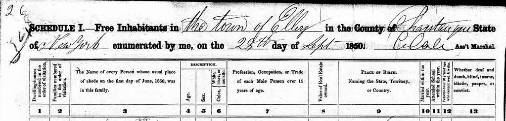 Figure 17. Otis Maxum Listing in 1850 Federal Census. Figure 18.