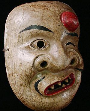 Japan: Kyogen mask Japanese actors perform wearing masks.