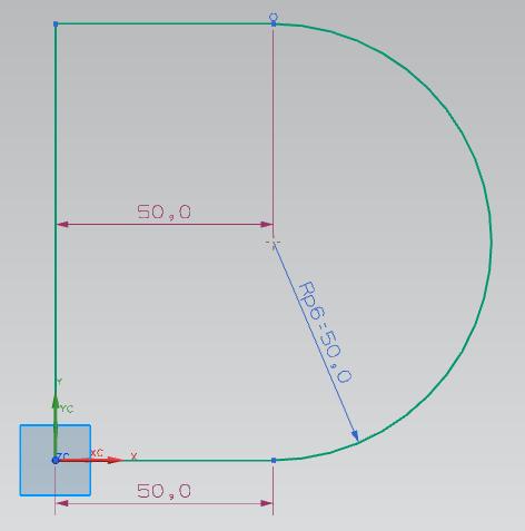 Editing Dimensions You may be wondering why NX puts all the dimensions on the sketch. Double-click the R25,0 dimension. This will open a dialog that lets you change the radius of the circle.