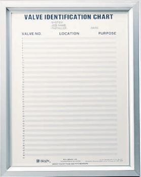 Valve Chart Frames Use Valve Chart Frames to display your valve tag charts (included) Use valve tag chart to list up to 50