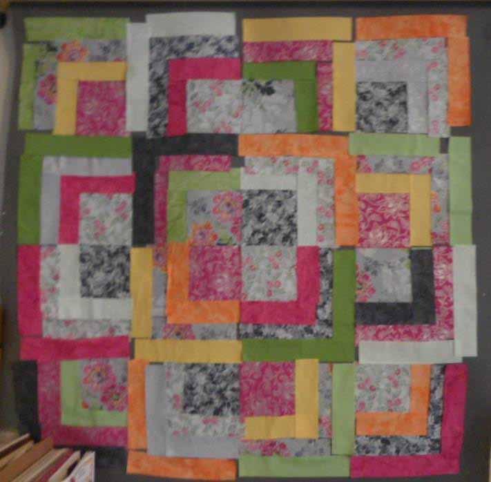 I placed them where I thought they looked best. Look at the full quilt picture on the pattern cover as an example of how to place the various strips and to lay out the blocks.