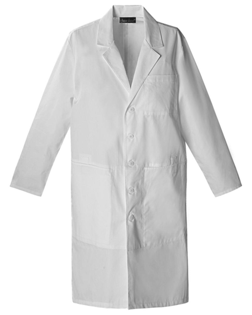 lab coat Smock worn by professionals in the medical field or by those involved