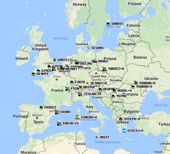 APRS VIA SPACE Both the ISS and NO-84 have APRS digipeaters on-board.
