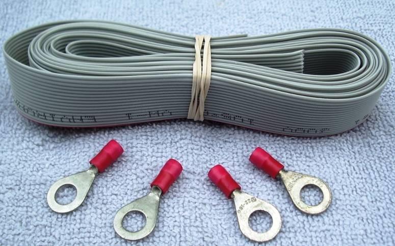 Radial kit Parts: 6-conductor ribbon cable 4 -/4 ring terminals The ribbon cable supplied is used