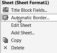102) Select ENGDESIGN-W- SOLIDWORKS\MY- TEMPLATES for Save In File Folder. 103) Enter CUSTOM-B for File name. 104) Click Save from the Save Sheet Format dialog box.