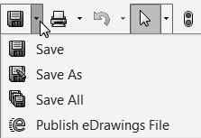 Engineering Design with SOLIDWORKS 2016 Save the GUIDE drawing. 141) Click Save As from the Menu bar. 142) Select PROJECTS for Save in folder. Enter GUIDE for file name.