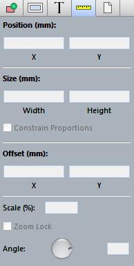 Inspector Ruler Position Accurately change where an object sits on the page. Size Accurately change the size of an object.