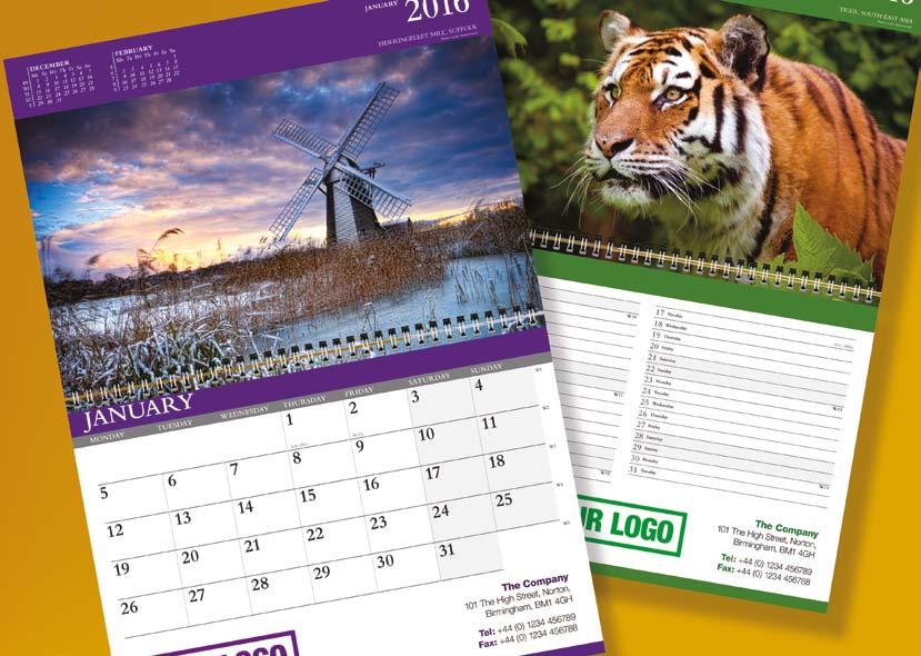 WALL CALENDARS Drawing on the success and style of our diary range,
