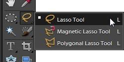 Using the lasso tools To make very precise selections that contain a range of colors, use the lasso tools (Figure 31).