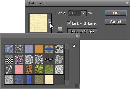 Pattern fill layers offer a range of interesting possibilities for applying texture and interest to your images. To create a pattern fill layer: 1.