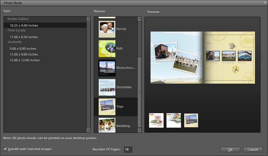 Creating a photo book Photo books let you add various layouts and designs to your images.