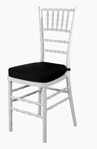 White Tiffany Chair with cushion SALE PRICE: DISPLAY SET ONLY @ $100 EACH W/ 1 CHOICE OF