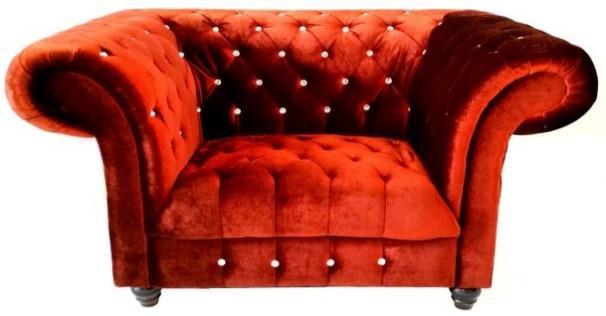 Black/Blue/Brown Chesterfield 3-seater Sofa