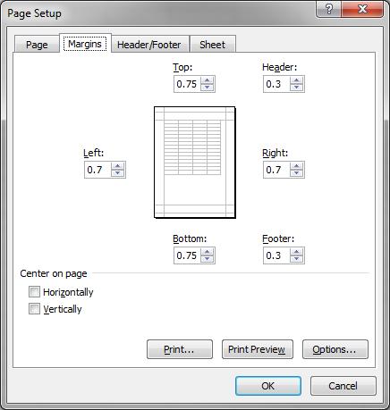 5. T ip ăr ir ea în E xc el Figu r a 5. 7 Pentru a vedea modul în care marginile paginii afectează documentul imprimat, executaţi clic pe Print Preview înainte de a imprima documentul.