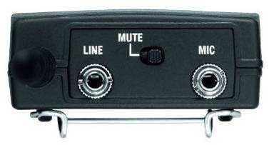 SENNSIS Microphone mute switch Liquid Crystal Display shows Channel selection, battery status, microphone and line volume