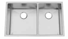 Handcrafted 16 auge Undermount Stainless Steel Lifetime Warranty rids and Strainers Included FPUR-3320-D1010 Overall Size: