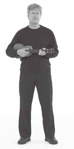 Your right forearm should be gently clutching the uke and lightly pressing into the side of your body. The left hand is offering support and balance.