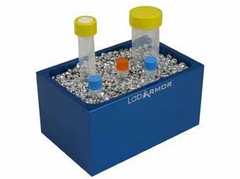 They eliminate the need for using multiple different size blocks to fit different sample vessels. Two sizes available in five colors. Temperature range from -80 C to 180 C (beads & blocks).