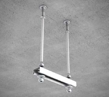 Support systems Light-duty 16 Ceiling mounting with trapezoid-sheet hanger TBS Fold out the trapezoid-sheet, then attach the hanger