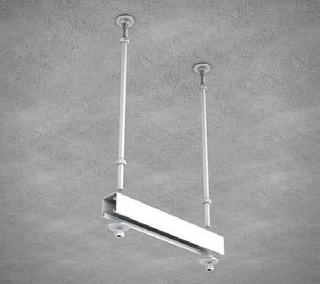 Support systems Medium-duty 7 Ceiling mounting with head plate BGU 60 and U-profile KHU 60 To install BGU 60 use two dowels such