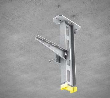 9 Ceiling mounting with heavy bracket support KDI To install KDI use two dowels such  Fasten the bracket KTS using the enclosed 