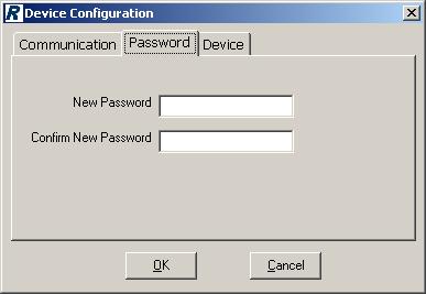2.3.5 Changing Password Click menu item Setup on the menu bar, then click Configuration. The Device Configuration window shown on Figure 2-5 will appear.