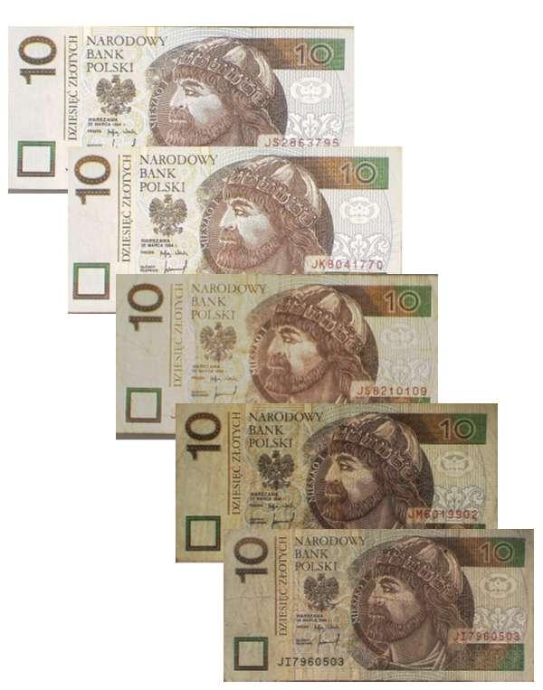 2. Images of soiling samples of banknotes issued in 1994.