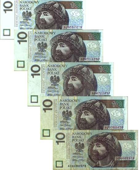 3. Images of soiling samples of banknotes issued in 2012 In each set of images of particular banknote denominations banknotes 1 and 2 are fit banknotes, banknote 3 is a borderline fitness banknote,
