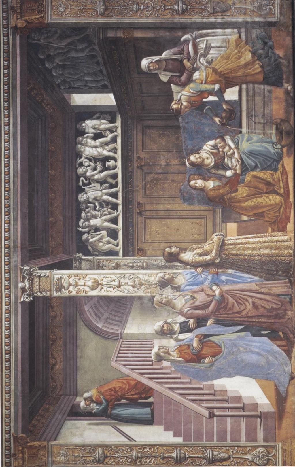 Plate 25: Domenico Bigordi called Ghirlandaio, and workshop, Birth of the Virgin, first