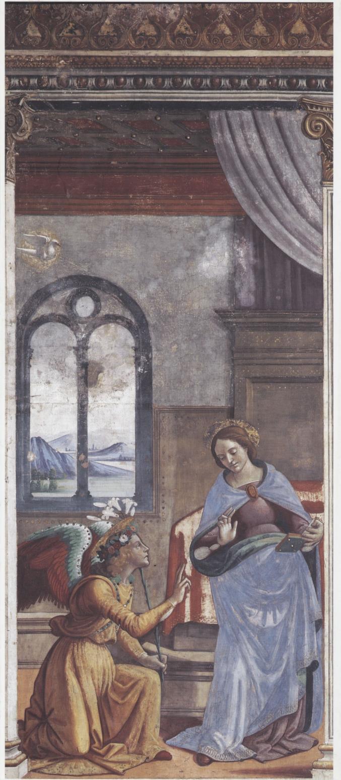 Plate 33: Domenico Bigordi called Ghirlandaio, and workshop, Annunciation, altar