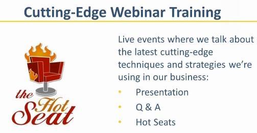 Cutting-Edge Webinar Training is every two weeks.