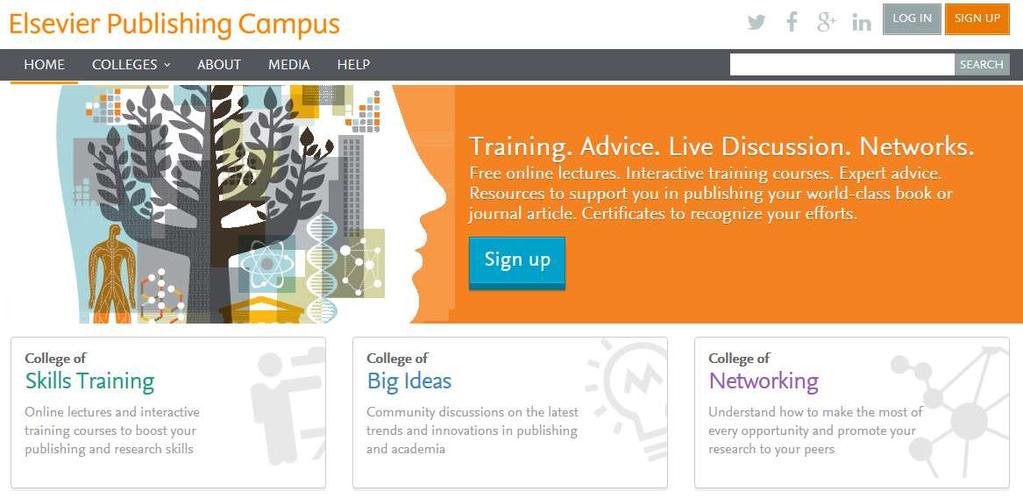 55 Elsevier Publishing Campus An online platform offering free lectures, interactive training and professional advice.