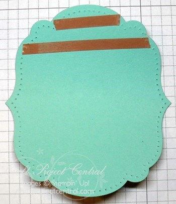 Pierce the Pool Party card stock through the holes