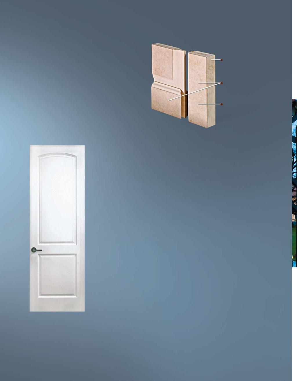 The Following are supplied standard on Ecco Doors» Proper wood edge in both stiles, avoids cracking on the edge of the door when screws are inserted into hinges.» Premium quality, double refined MDF.