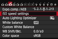 i: Setting the ISO SpeedN 3 Setting the ISO Speed Range You can set the manually-settable ISO speed range (minimum and maximum limits).