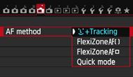 Using AF to Focus (AF Method) Changes in AF Speed Depending On the AF Control Method If the AF method is set to [u+tracking], [FlexiZone - Multi], or [FlexiZone - Single] for Live View shooting or